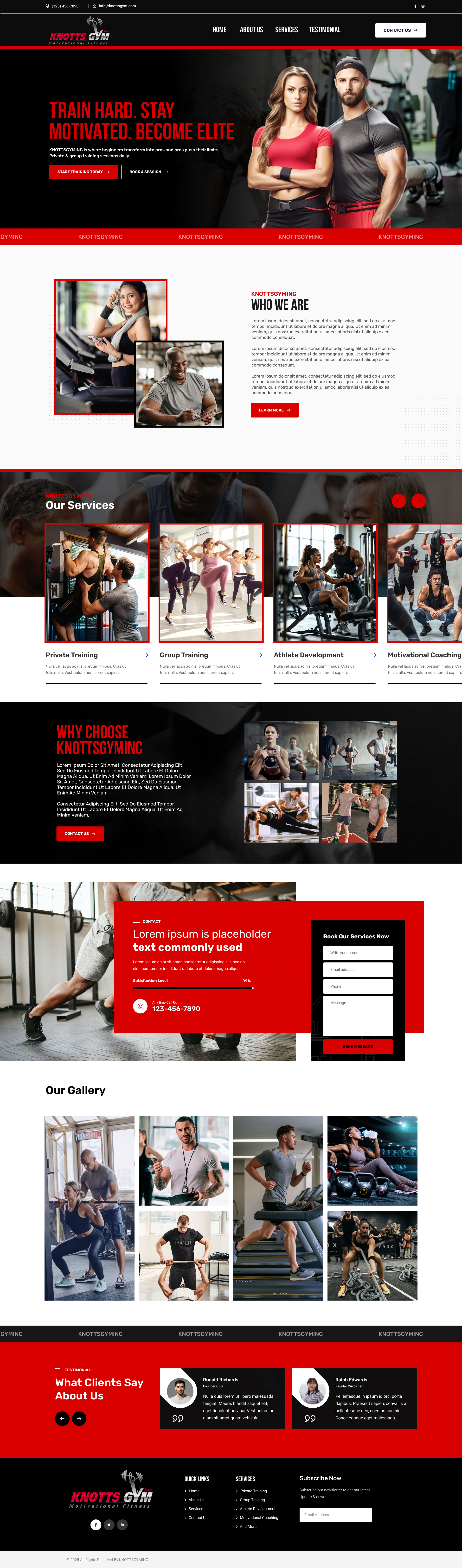 Fitness Web Template - 01